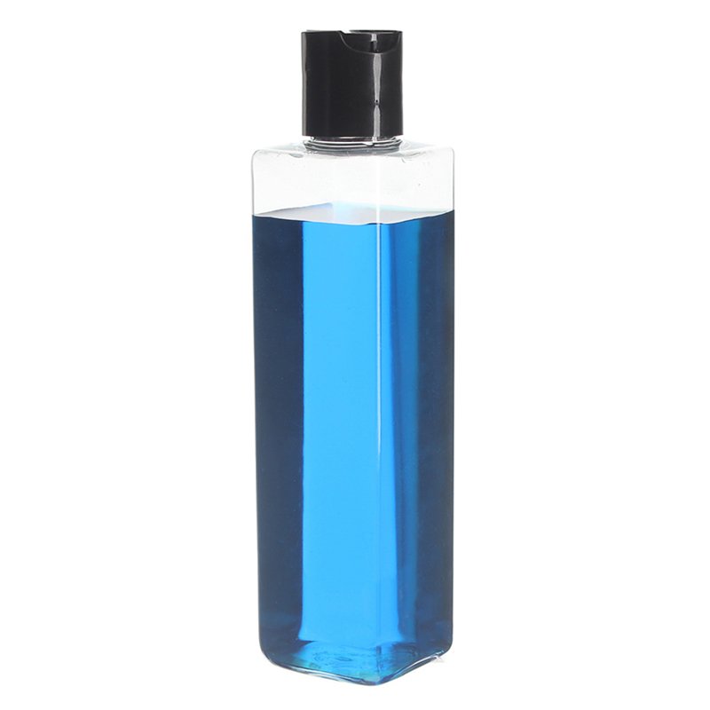 220ml Clear Square PET Plastic Bottle with 24/410 Neck - Image 4