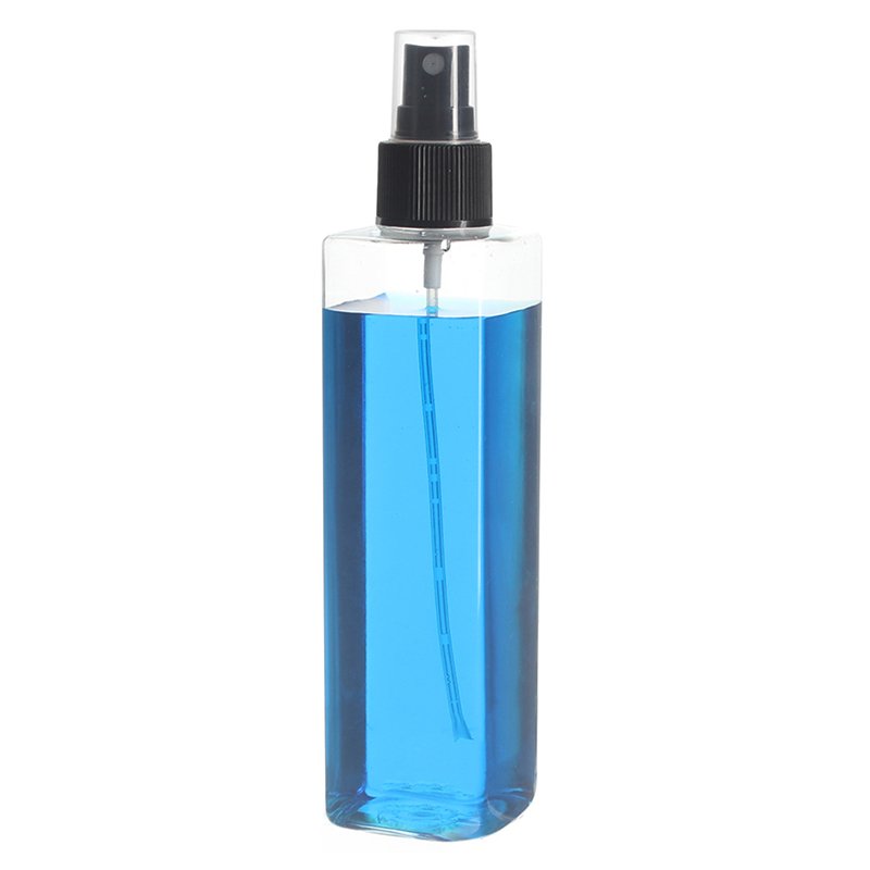 220ml Clear Square PET Plastic Bottle with 24/410 Neck - Image 3