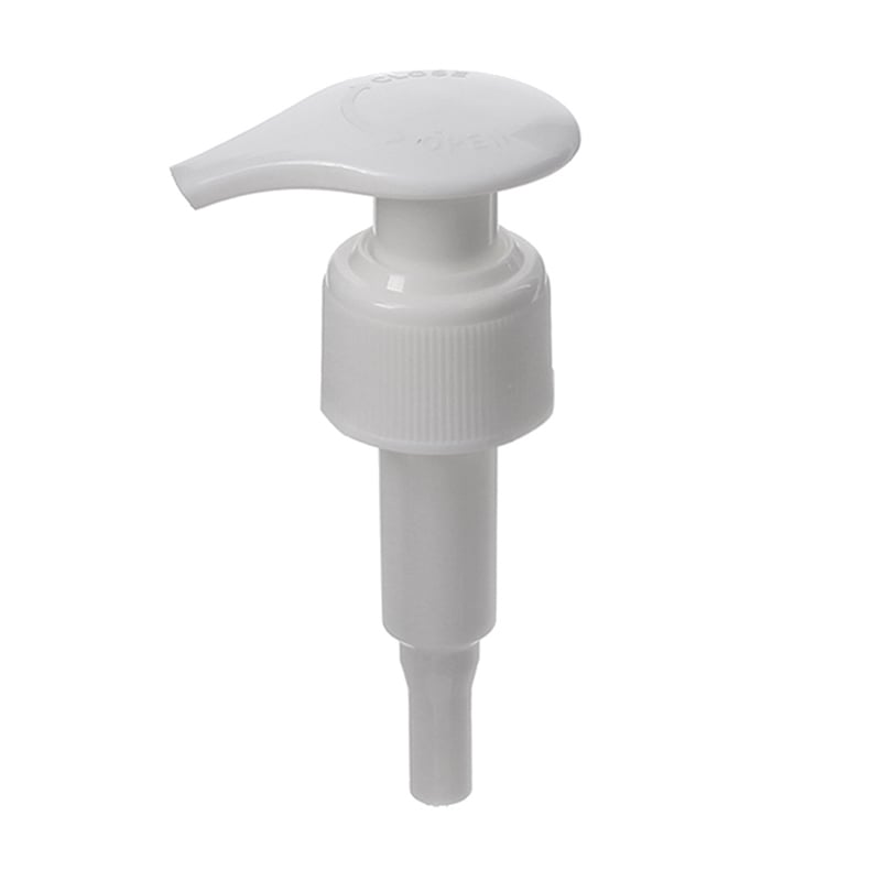 Soap Dispenser Pump Only, 24/410, Ribbed, Lock Up, White, 1.4ml Output - KIWL Plastic