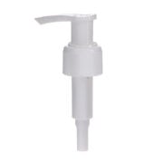 24-410 White Lotion Pump, Lock Up, Ribbed, 1.4ml Output - KIWL Plastic