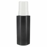 Foam Dispenser Soap Bottle, 250ml, HDPE Plastic, Black, Oval, 43mm
