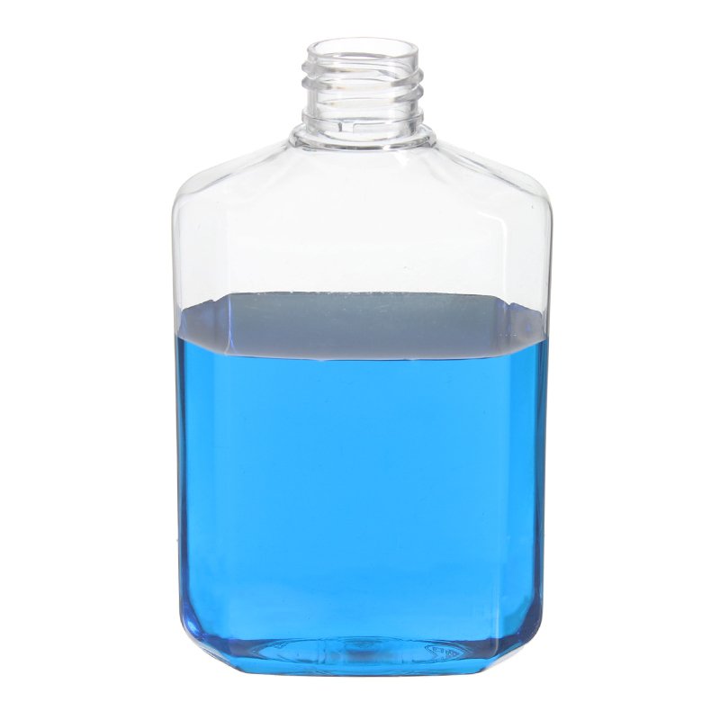 250ml Clear Oval PET Plastic Bottle with 24/410 Neck
