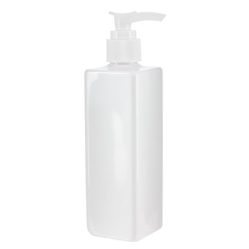 250ml White Square PET Plastic Bottle with 24/410 Neck - Image 4