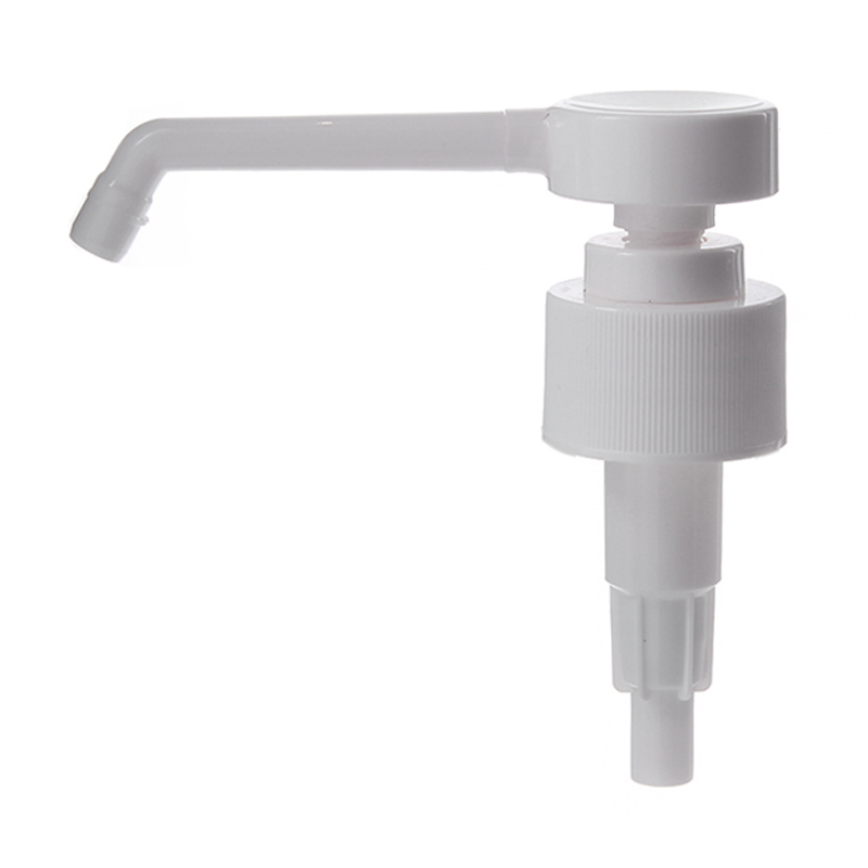 28/410 Wholesale White Ribbed Long Arm Lock-Drown Lotion Pump, 2.0ml Output