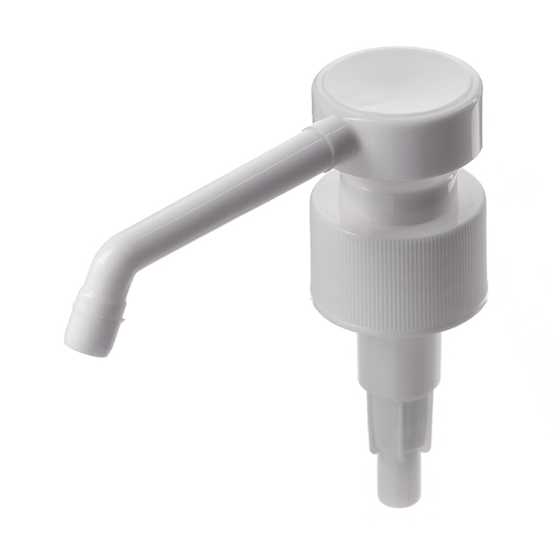 28/410 Wholesale White Ribbed Long Arm Lock-Drown Lotion Pump, 2.0ml Output - Image 3