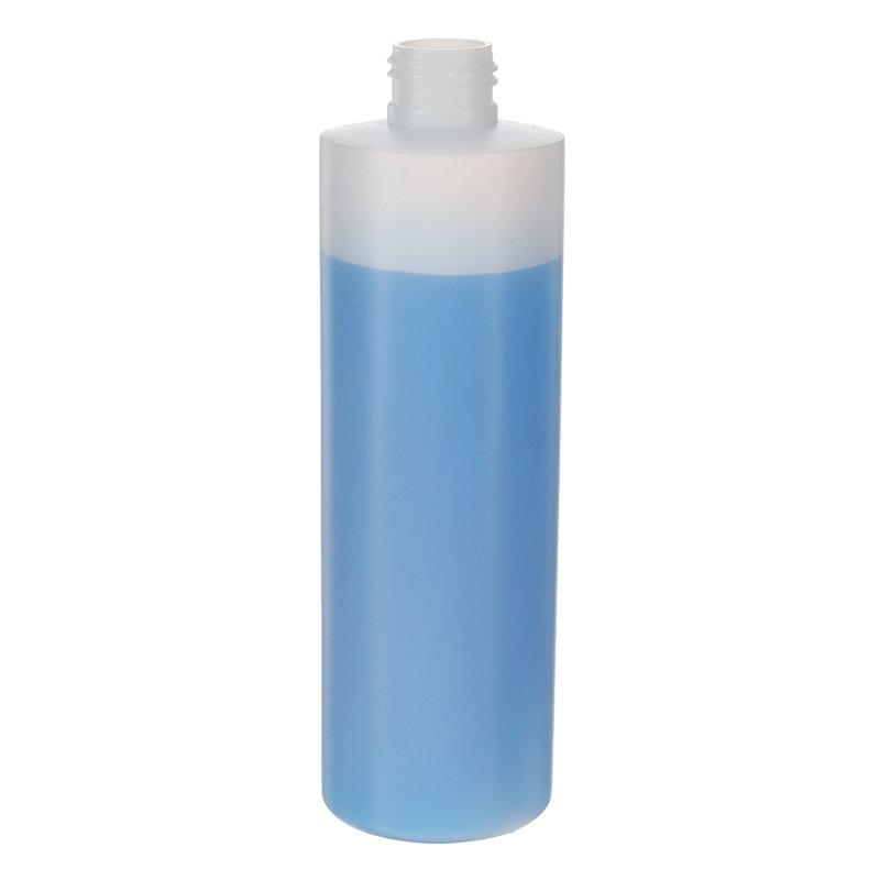 300ml/10oz Nature Color Cylinder HDPE Plastic Bottle with 24/410 Neck