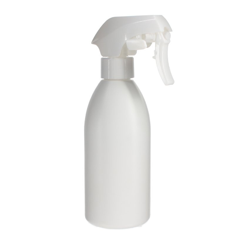 300ml/10oz White HDPE Plastic Modern Round Bottle with 28/410 Neck - Image 4