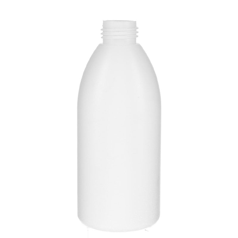 300ml/10oz White HDPE Plastic Modern Round Bottle with 28/410 Neck
