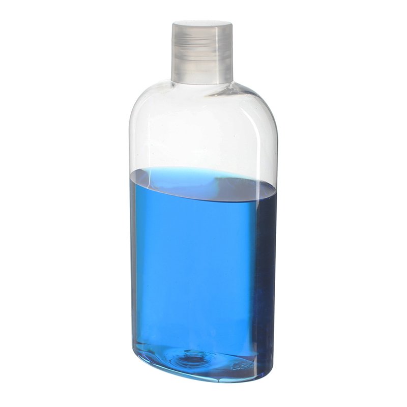 300ml/10oz Clear Oval PET Plastic Bottle with 24/415 Neck - Image 3