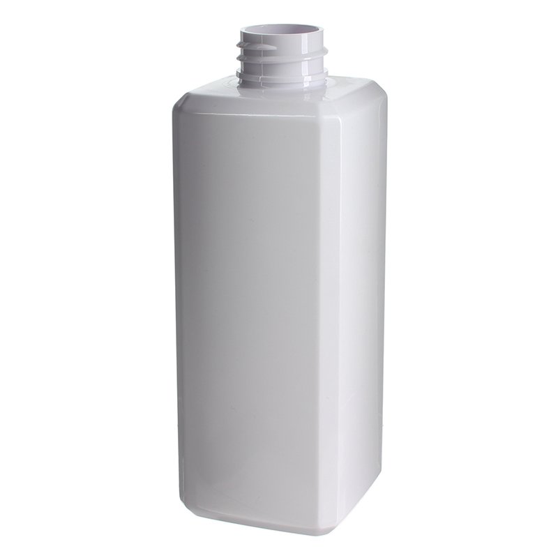 300ml/10oz White Square PET Plastic Bottle with 28/410 Neck