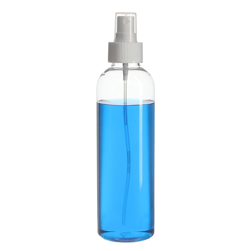 300ml/10oz Clear PET Plastic Cosmo Round Bottle with 28/410 Neck - Image 4