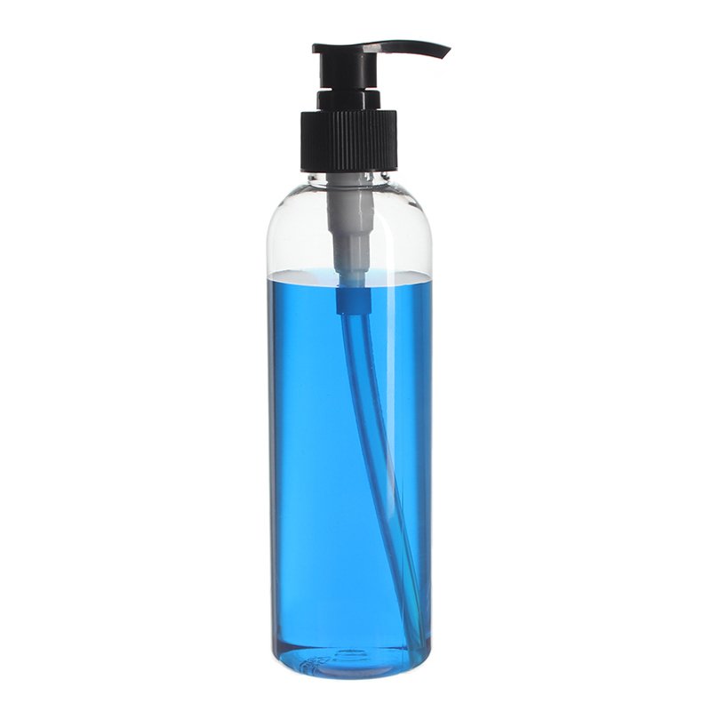 300ml/10oz Clear PET Plastic Cosmo Round Bottle with 28/410 Neck - Image 2