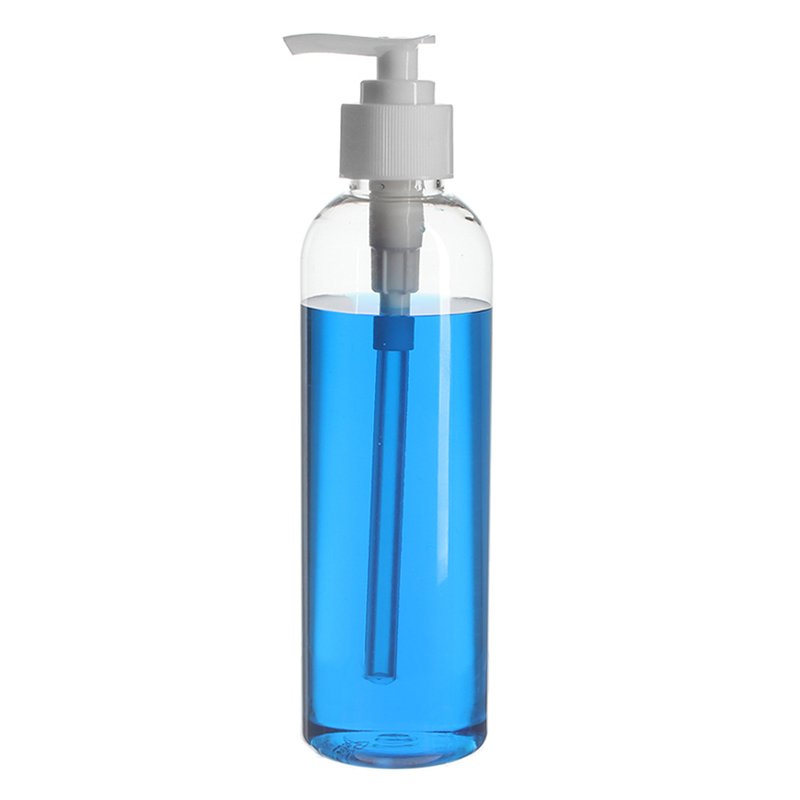 300ml/10oz Clear PET Plastic Cosmo Round Bottle with 28/410 Neck - Image 3