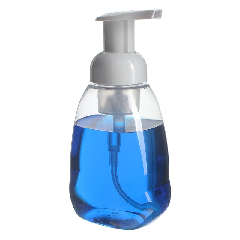 Hand Soap Foamer Bottle Wholesale, 300ml, PET, Clear, Oval, 40mm