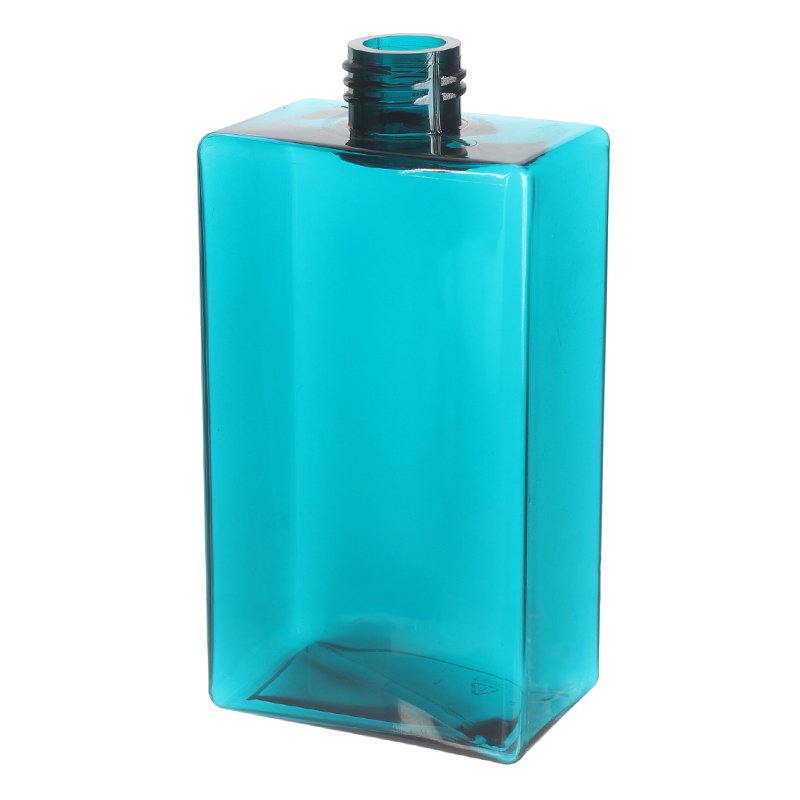 300ml/10oz Clear Blue Square PETG Plastic Bottle with 24/410 Neck