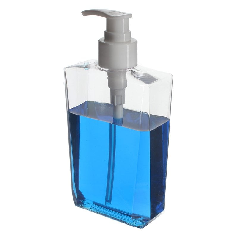 300ml/10oz Clear PETG Plastic Square Bottle with 28/410 Neck - Image 2