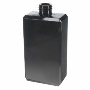 300ml/10oz Black Square PETG Plastic Bottle with 24/410 Neck