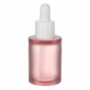 30ml/1oz Clear Pink Extra Thick Cylinder PETG Plastic Dropper Bottle with 18/410 Neck