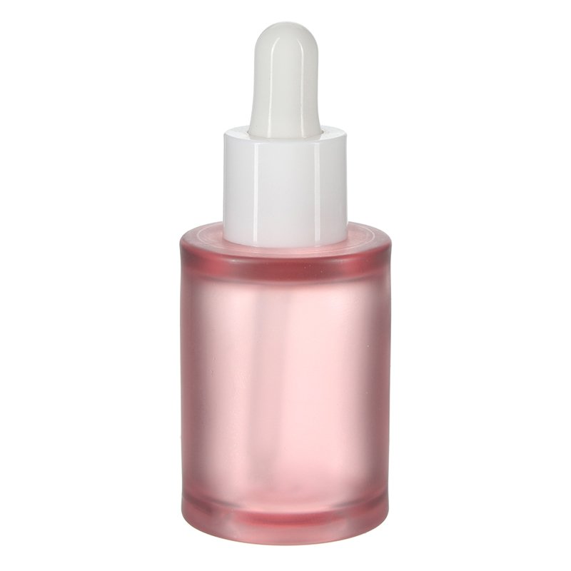 30ml/1oz Clear Pink Extra Thick Cylinder PETG Plastic Dropper Bottle with 18/410 Neck