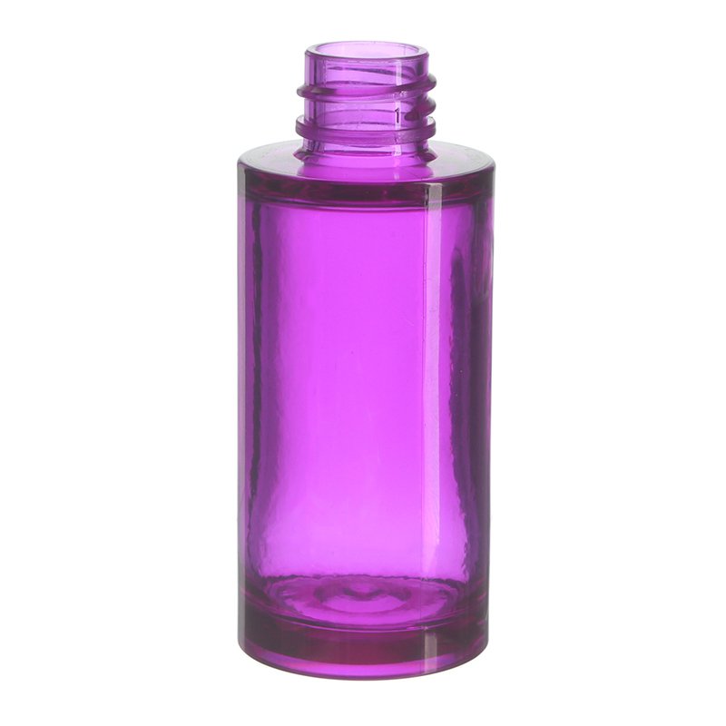 30ml/1oz Clear Purple Extra Thick Cylinder PETG Plastic Spray Bottle with 18/410 Neck - Image 2