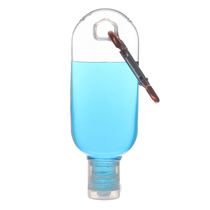 30ml/1oz PETG PlasticHand Sanitizer Tottle Bottle with 15/415 Neck & Carabiner