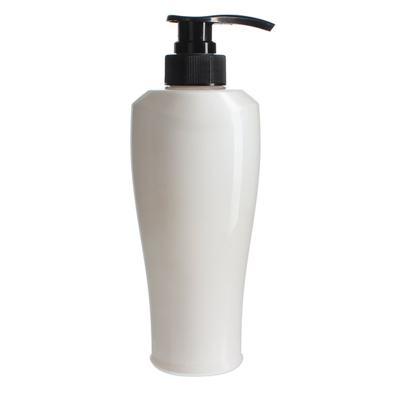 350ml White Oval PET Plastic Bottle with 32/410 Neck - Image 2