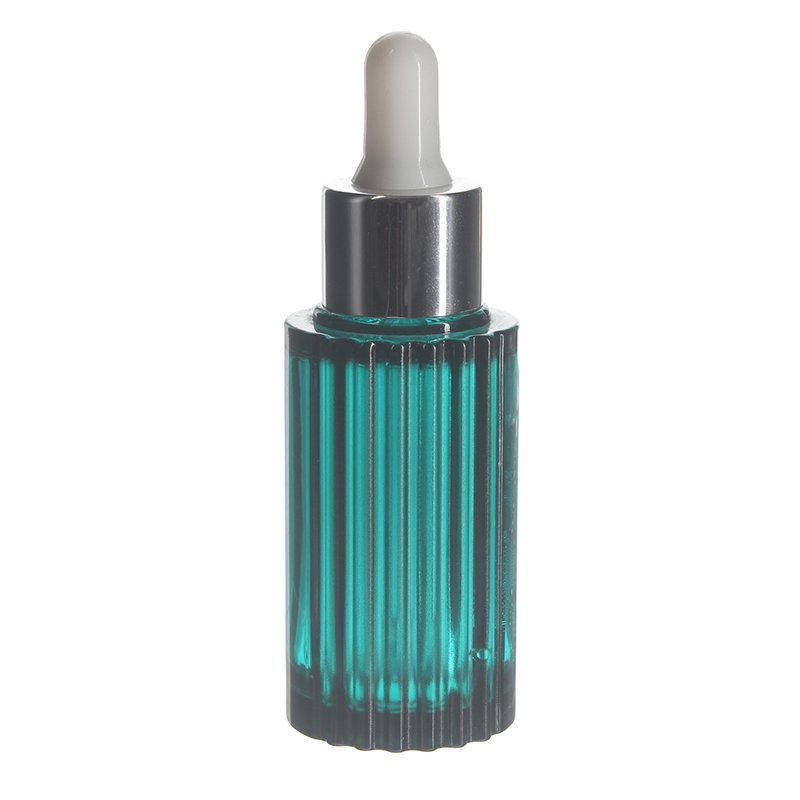 35ml Clear Green Extra Thick Cylinder PETG Plastic Dropper Bottle with 20/410 Neck