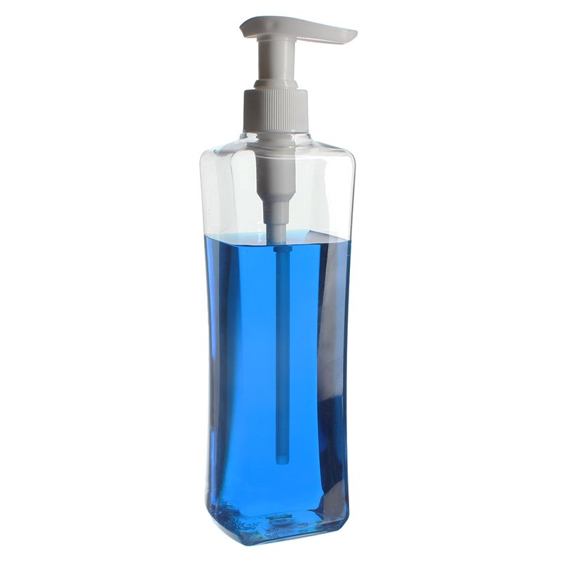 380ml PET Plastic Square Bottle with 24/410 Neck - Image 3