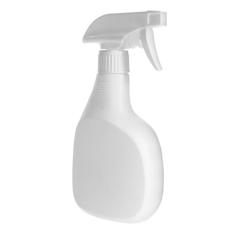 400ml White HDPE Plastic Trigger Spray Bottle with 28/410 Neck - Image 2
