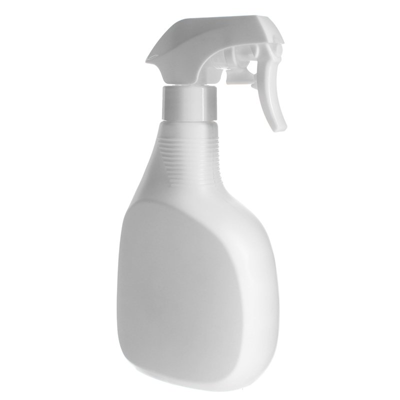 400ml White HDPE Plastic Trigger Spray Bottle with 28/410 Neck - Image 3