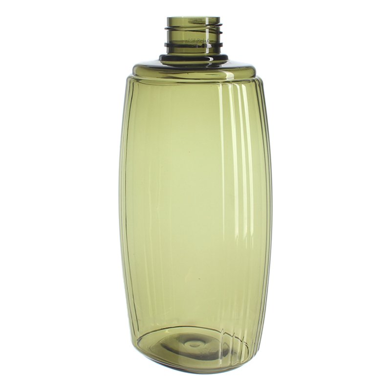 400ml Clear Green Oval PET Plastic Bottle with 28/410 Neck