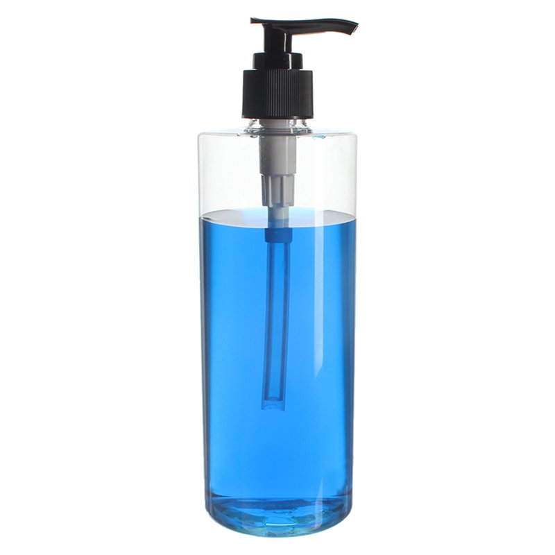 400ml Clear Cylinder PET Plastic Bottle with 24/410 Neck - Image 2