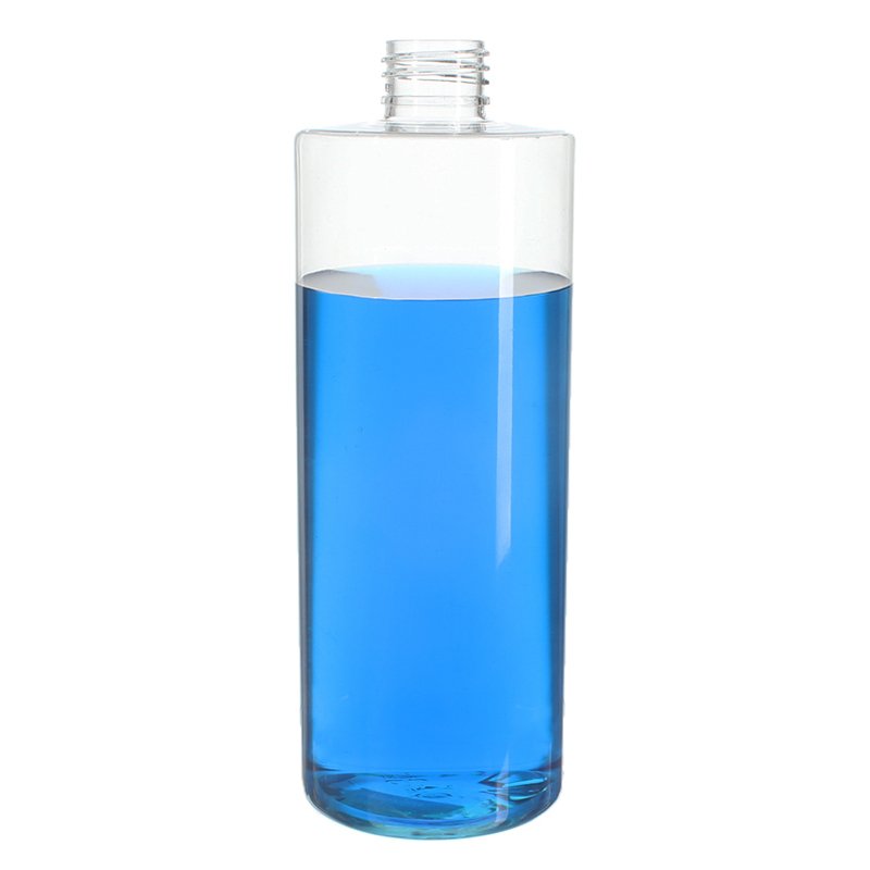 400ml Clear Cylinder PET Plastic Bottle with 24/410 Neck