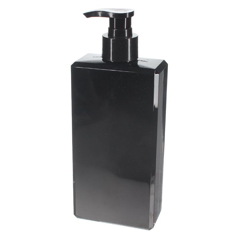 400ml Black Square PETG Plastic Bottle with 28/410 Neck - Image 2