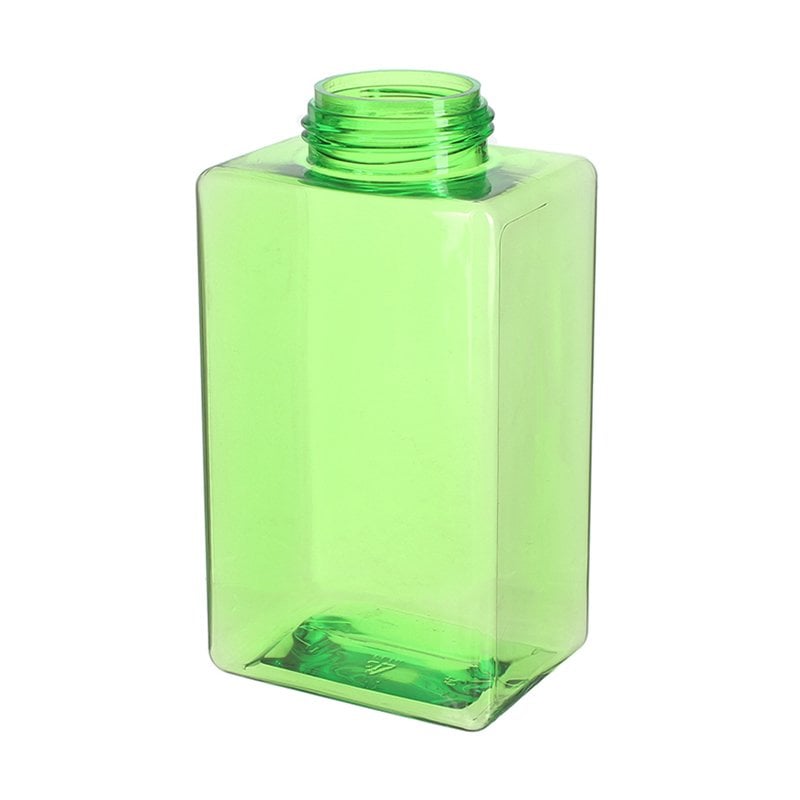 Liquid Foamer Dispenser Bottle, 400ml, PETG, Green, Square, 43mm - bottle only