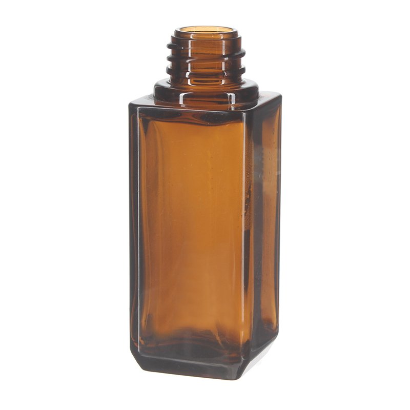 40ml Amber Extra Thick Square PETG Plastic Dropper Bottle with 20/410 Neck - Image 2