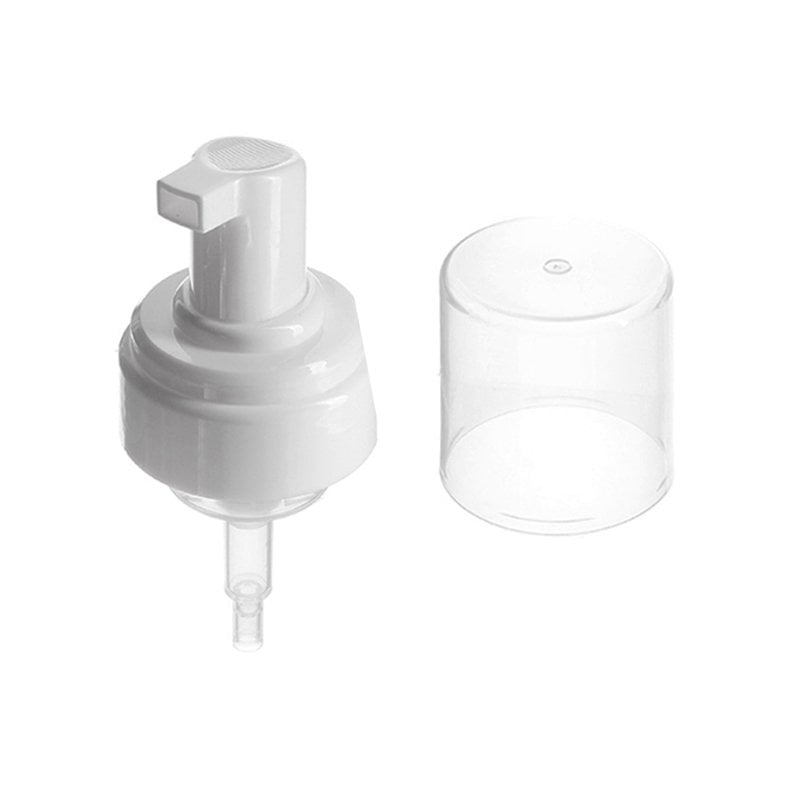 Foamer Pump Wholesale, Clear Hood, 43mm, White, Spring Outsdie