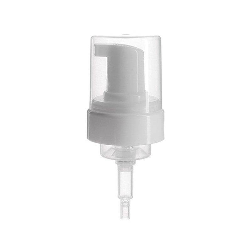 Foamer Pump Wholesale, Clear Hood, 43mm, White, Spring Outsdie