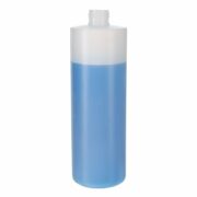 480ml/16oz Nature Color Cylinder HDPE Plastic Bottle with 24/410 Neck