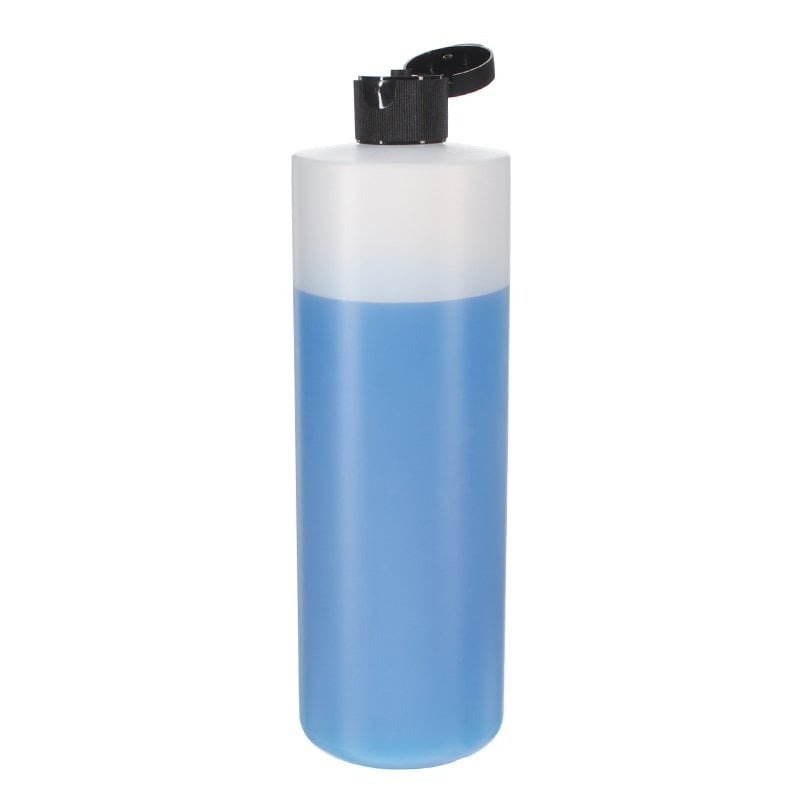 480ml/16oz Nature Color Cylinder HDPE Plastic Bottle with 24/410 Neck - Image 2