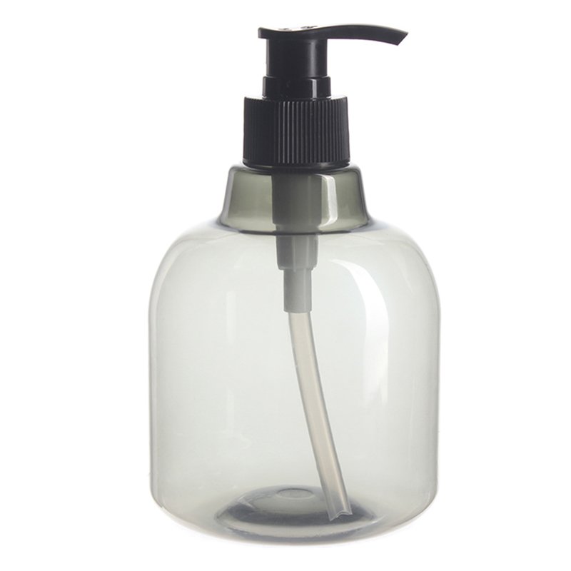 480ml/16oz Clear Black PET Plastic Bell Round Bottle with 28/410 Neck - Image 2