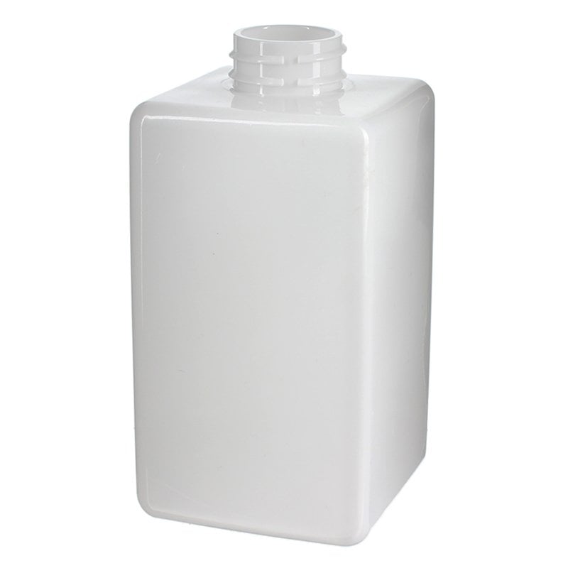480ml/16oz White Square PET Plastic Bottle with 28/410 Neck