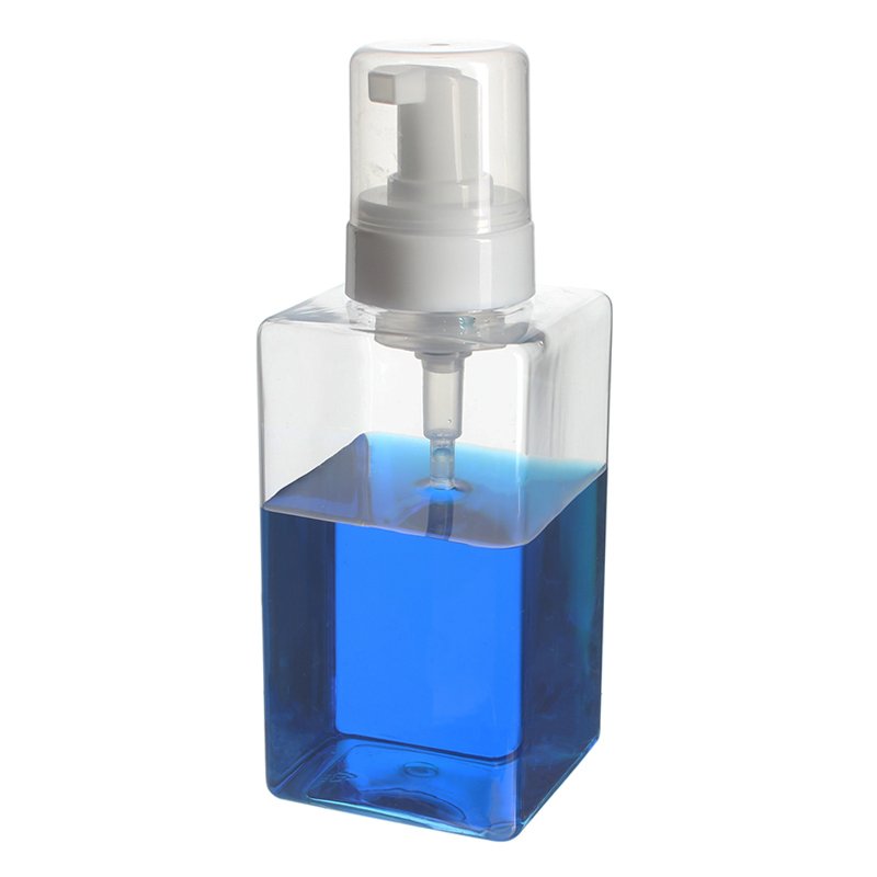 Factory Price Foam Dispenser Pump Replacement, 480ml, PET, Clear, Square, 42mm - with white pump