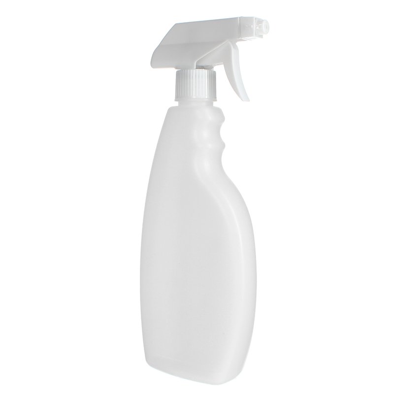 500ml White HDPE Plastic Trigger Spray Bottle with 28/410 Neck - Image 2