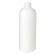 500ml White HDPE Plastic Boston Round Bottle with 28/410 Neck