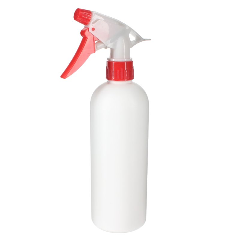 500ml White HDPE Plastic Boston Round Bottle with 28/410 Neck - Image 2