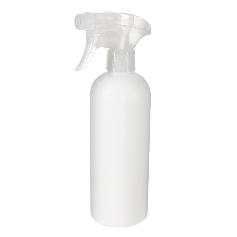 500ml White HDPE Plastic Boston Round Bottle with 28/410 Neck - Image 3
