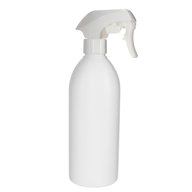 500ml White HDPE Plastic Modern Round Bottle with 28/410 Neck - Image 4