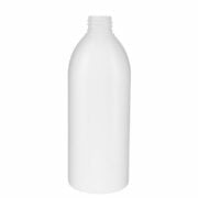 500ml White HDPE Plastic Modern Round Bottle with 28/410 Neck