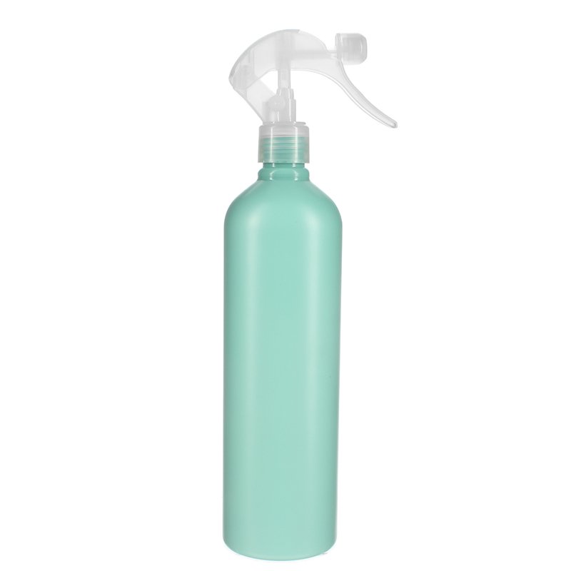500ml Green HDPE Plastic Cosmo Round Bottle with 28/410 Neck - Image 3